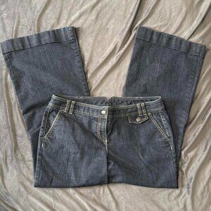 Medium wash LOFT jeans with back detail